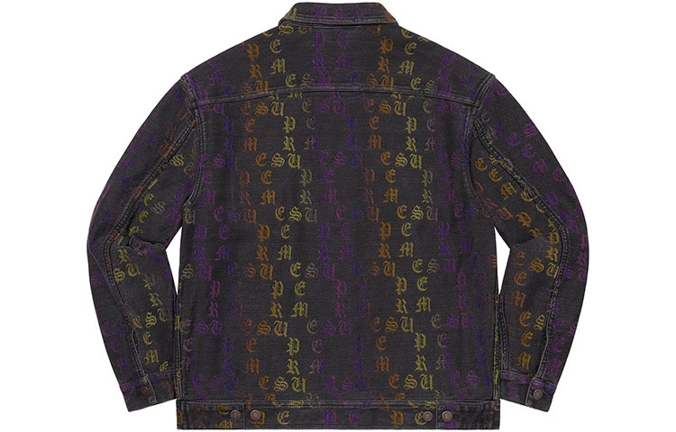 Supreme SS22 Week 11 Gradient Jacquard Denim Work Jacket
