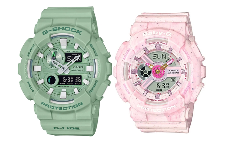 CASIO G-SHOCK BABY-G GAX-100CSB-3A+BA-110PI-4AD
