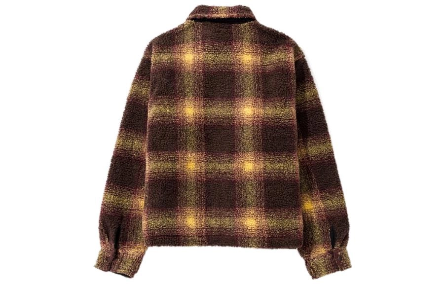 Stussy SS22 Shadow Plaid Sherpa Zip Shirt