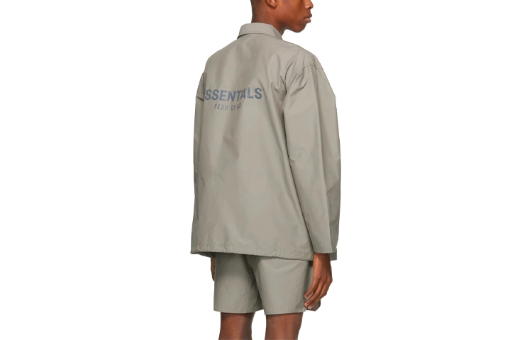 Fear of God Essentials FW20 Souvenir Jacket Taupe Logo