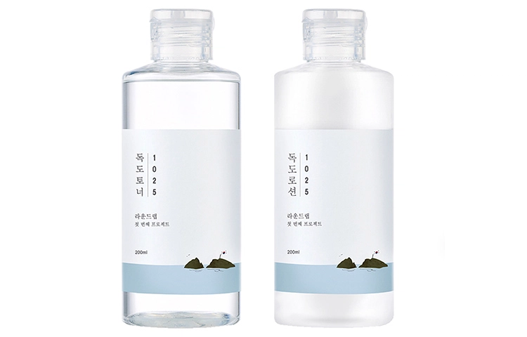 柔恩莱 独岛水乳温和保湿控油修护敏感肌爽肤水乳液护肤套装 补水