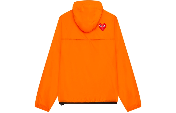 CDG Play x K-Way Half Zip Jacket Orange