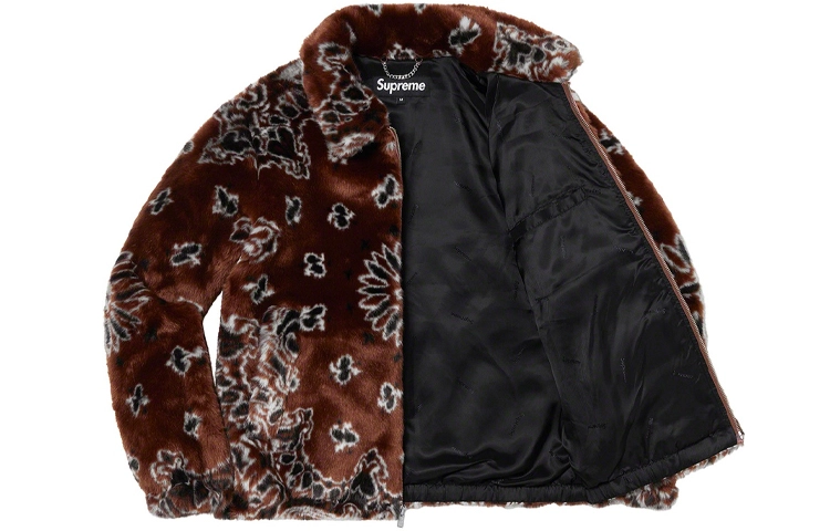 Supreme SS21 Week 1 Bandana Faux Fur Bomber Jacket