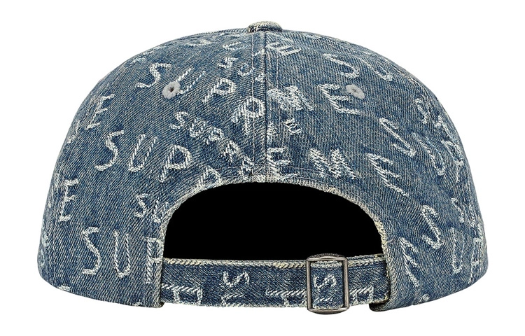 Supreme Week 17 Warp Jacquard Logos Denim 6-Panel