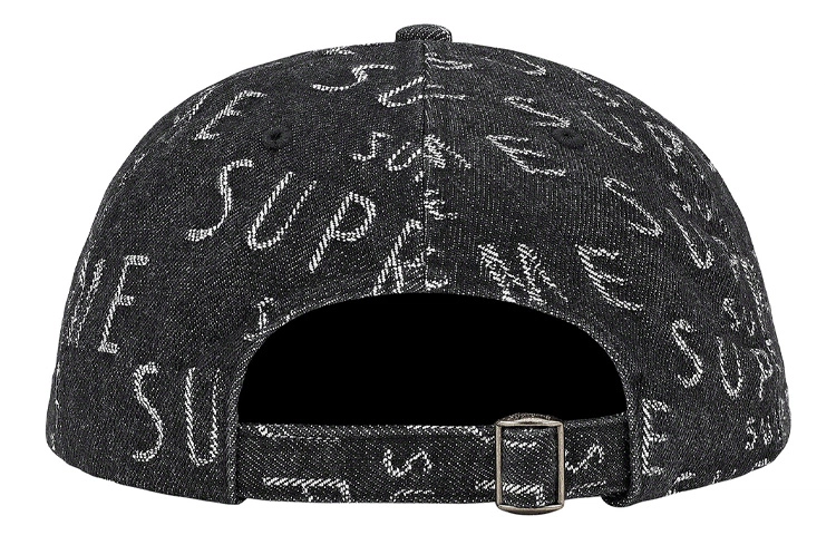 Supreme Week 17 Warp Jacquard Logos Denim 6-Panel