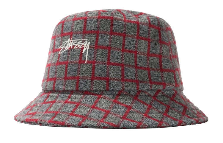 Stussy Brent Check Wool Bucket Hat