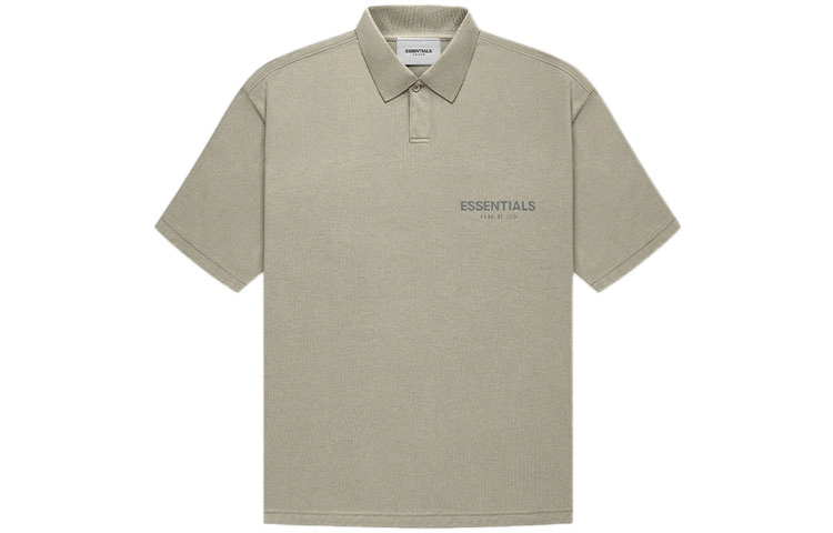 Fear of God Essentials FW21 Ss Polo Pistachio LogoPolo