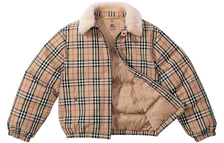 Supreme S2S2 Week 3 x Burberry Shearling Collar Down Puffer Jacket