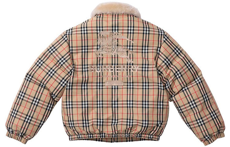 Supreme S2S2 Week 3 x Burberry Shearling Collar Down Puffer Jacket