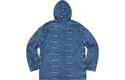 Supreme SS19 Logo Denim Turnout Jacket Denim Logo