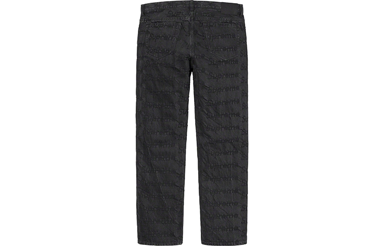 Supreme SS21 Week 10 Frayed Logos Regular Jean Logo