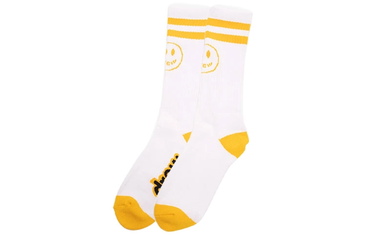 Drew House logo 2 pack mascot stripe socksblackwhite 2