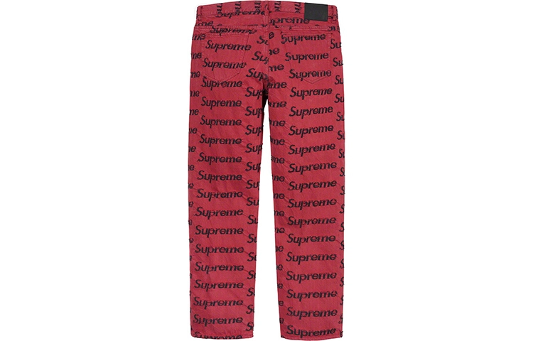 Supreme SS21 Week 10 Frayed Logos Regular Jean Logo