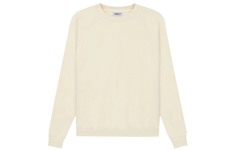 Fear of God Essentials SS21 Pull-Over Crewneck ButtercreamCream Logo
