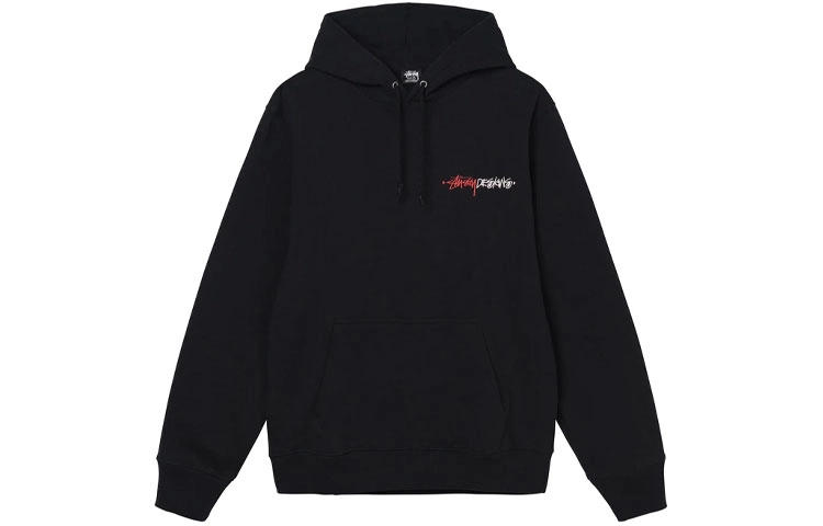 Stussy FW21 Positive Vibrations Embroidered Hoodie Logo
