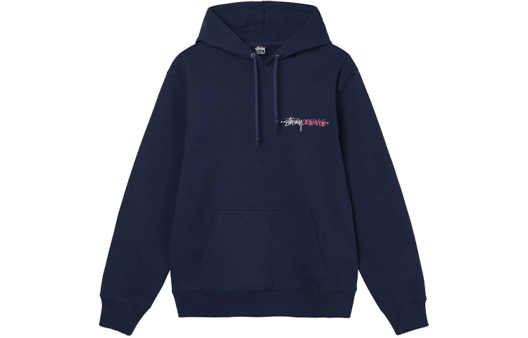 Stussy FW21 Positive Vibrations Embroidered Hoodie Logo