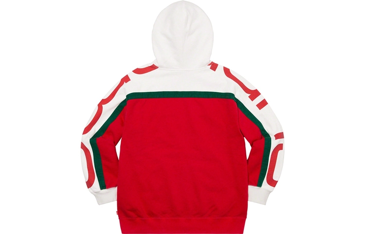 Supreme FW20 Week 13 Big Logo Paneled Zip Up Hooded Sweatshirt Logo