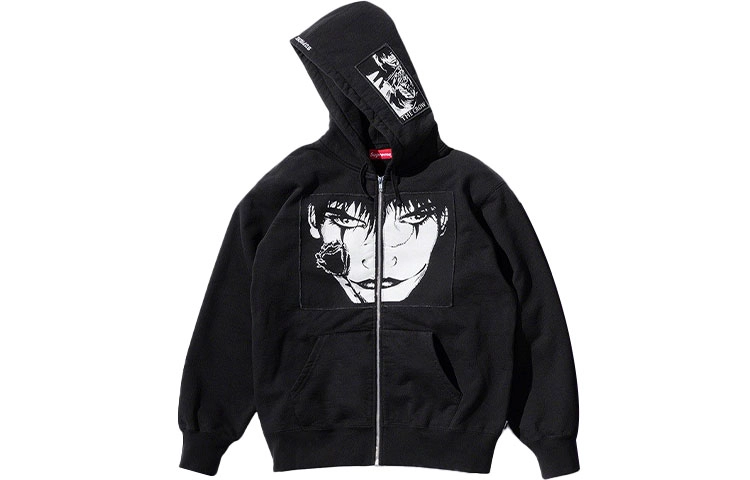 Supreme Week 4 x The Crow Zip Up Hooded Sweatshirt