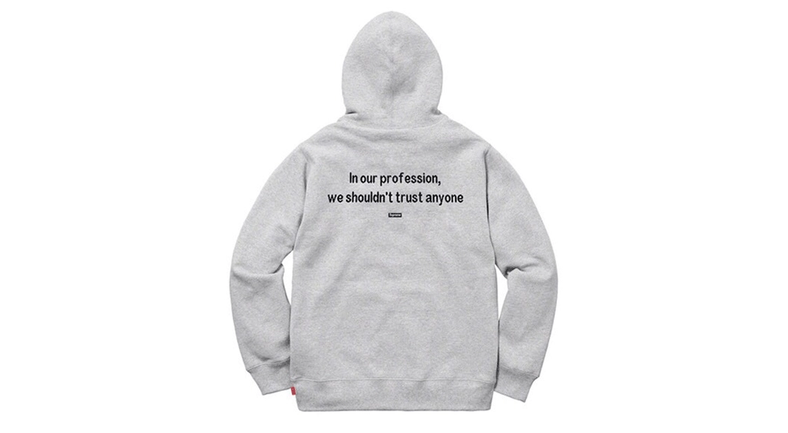 Supreme FW18 The Killer Hooded Sweatshirt Heather Grey