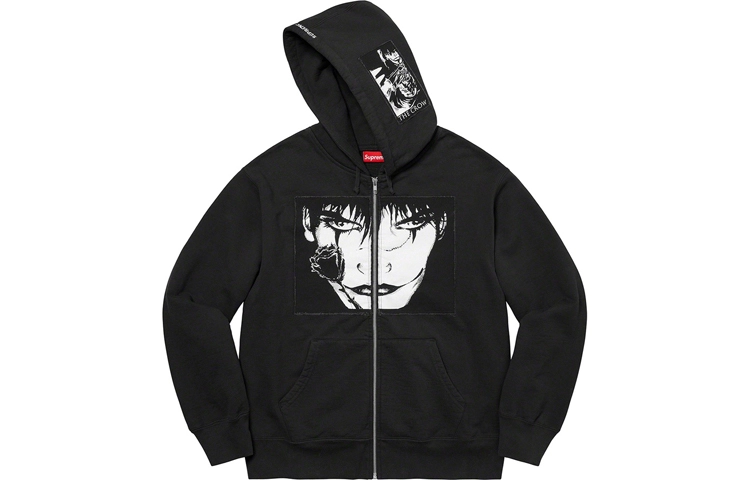 Supreme Week 4 x The Crow Zip Up Hooded Sweatshirt