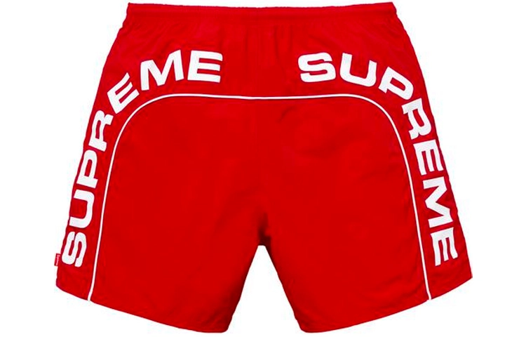 Supreme SS18 Arc Logo Water Short Red Logo