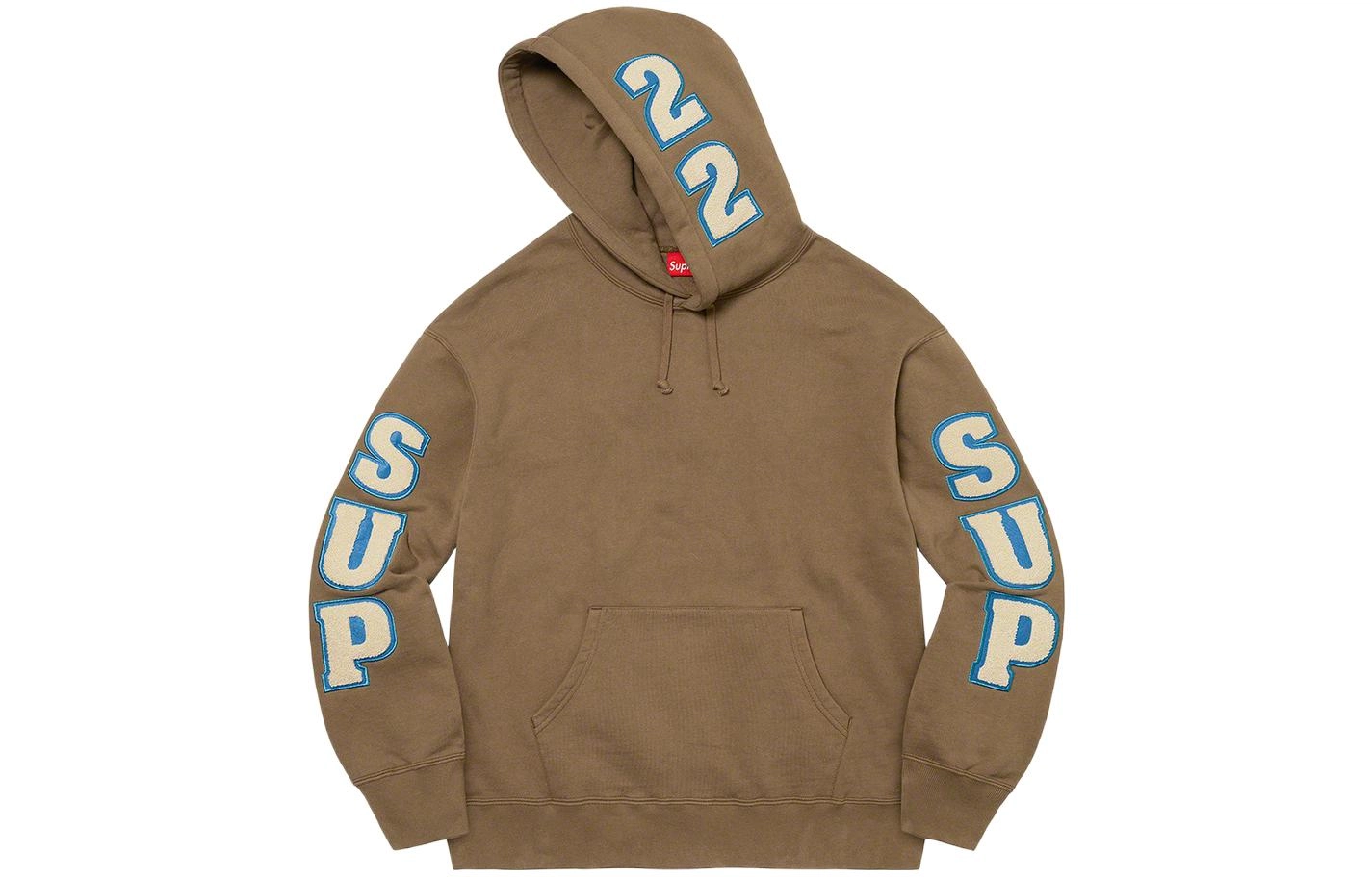 Supreme SS22 Week 1 Team Chenille Hooded Sweatshirt