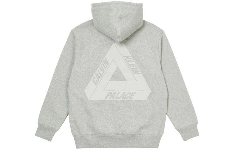 PALACE x Calvin Klein Tri-Ferg Hood Light Grey Marl Logo