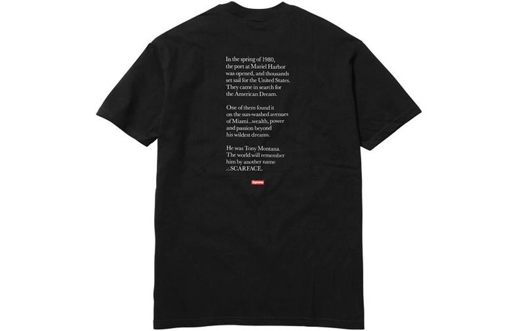 Supreme FW17 x Scarface Shower Tee Black T