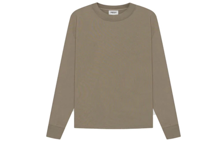 Fear of God Essentials SS21 Long Sleeve Tee Taupe LogoT