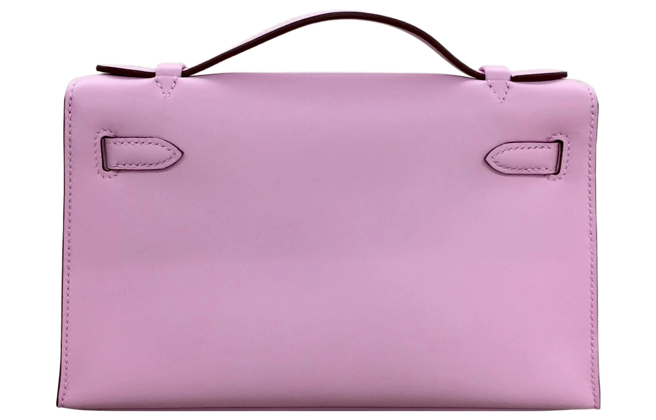 HERMES Mini Kelly Swift X9 Mauve Sylvestre