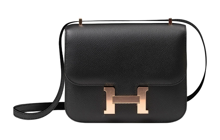 HERMES Constance Mini 19 Epsom Noir