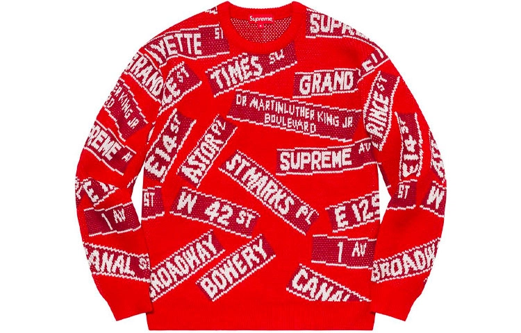 Supreme SS21 Week 1 Street Signs Sweater