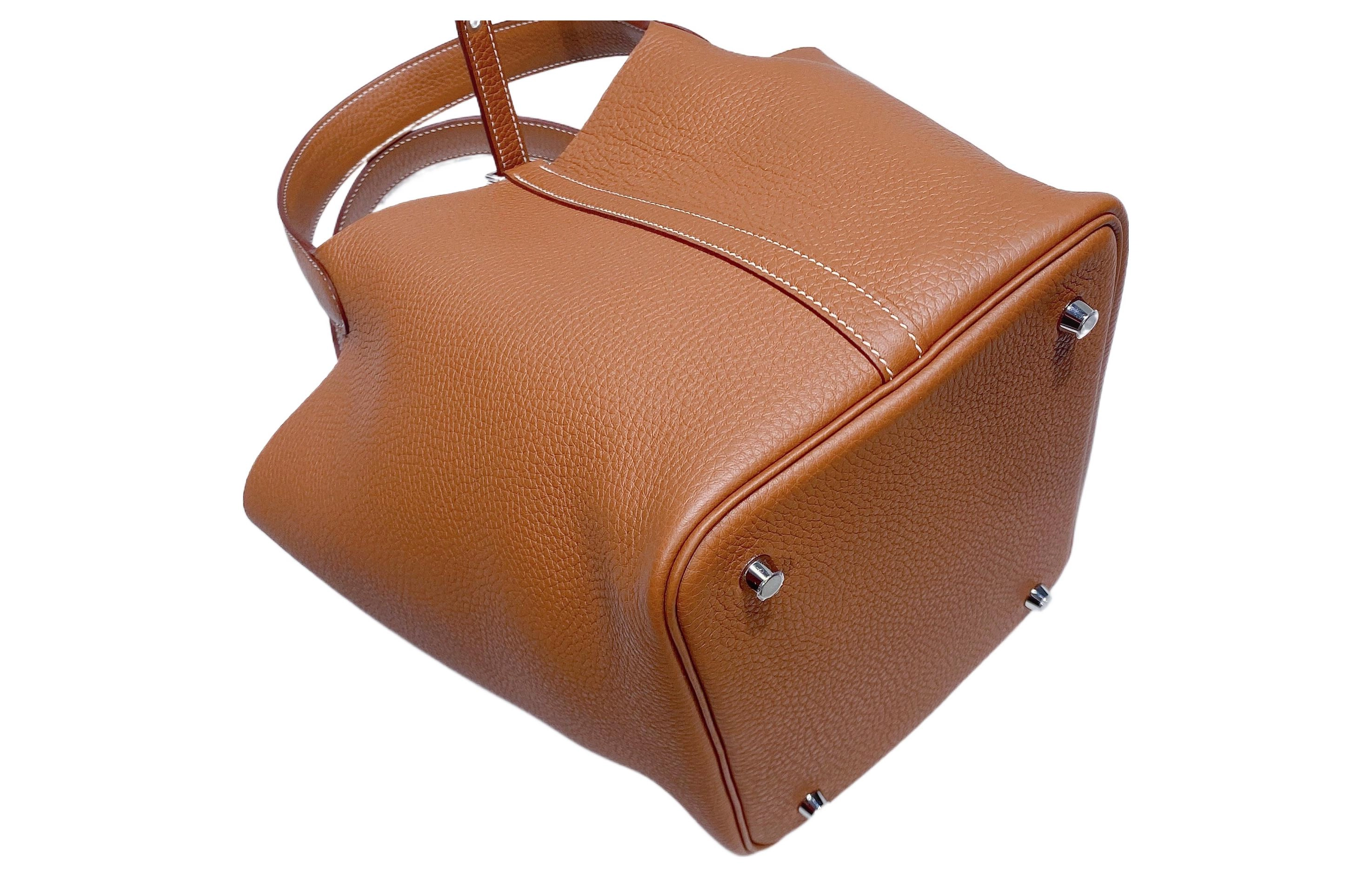 HERMES Picotin Lock 22 Taurillon Clemence 37 Gold