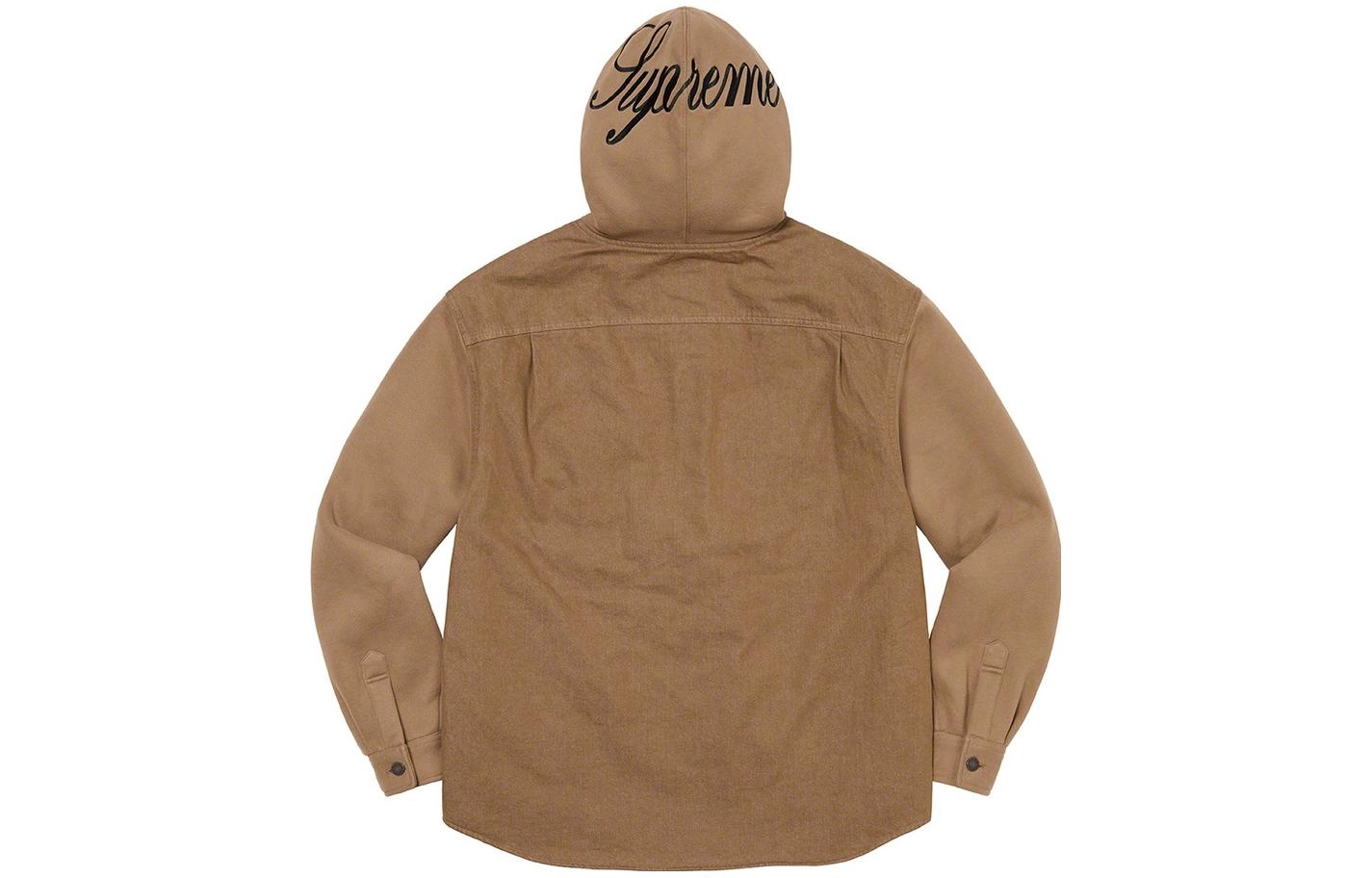 Supreme FW22 Week 12 Fleece Hooded Denim Shirt Logo