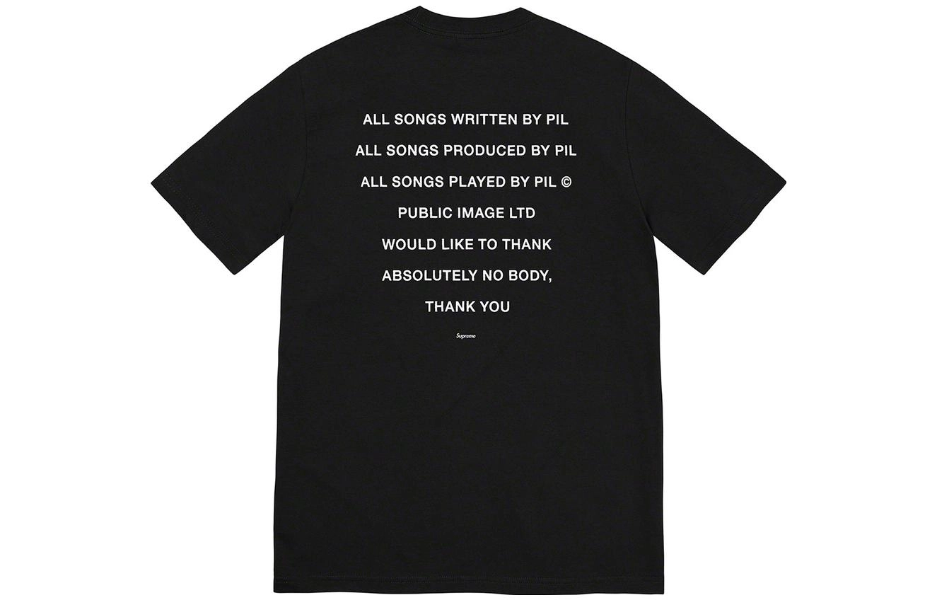 Supreme FW22 Week 12 x Public Image Ltd PiL Tee T