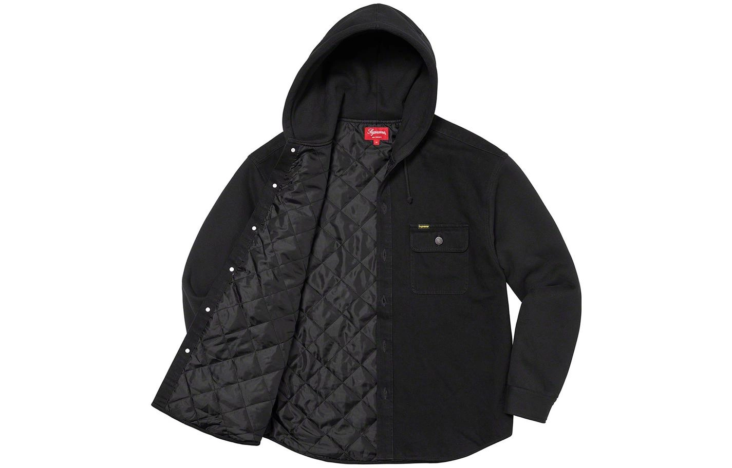 Supreme FW22 Week 12 Fleece Hooded Denim Shirt Logo