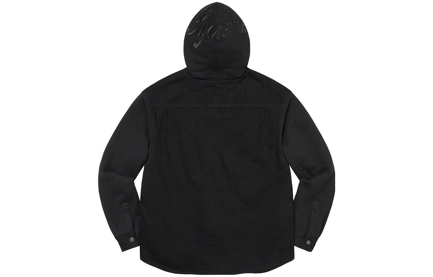 Supreme FW22 Week 12 Fleece Hooded Denim Shirt Logo