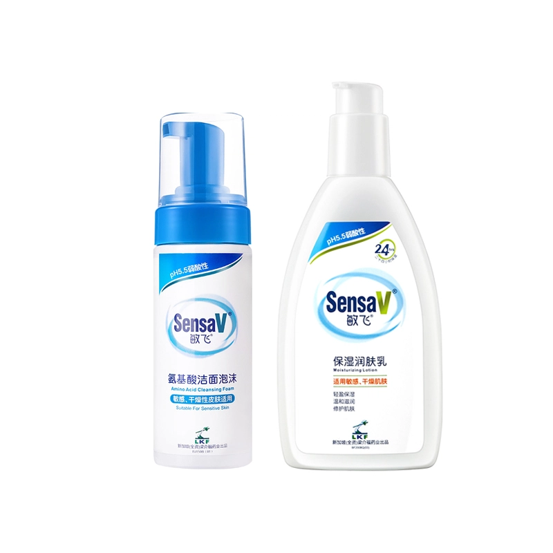 敏飞 保湿滋润防干痒沐浴露 保湿洁面乳身体乳清洁保湿套装