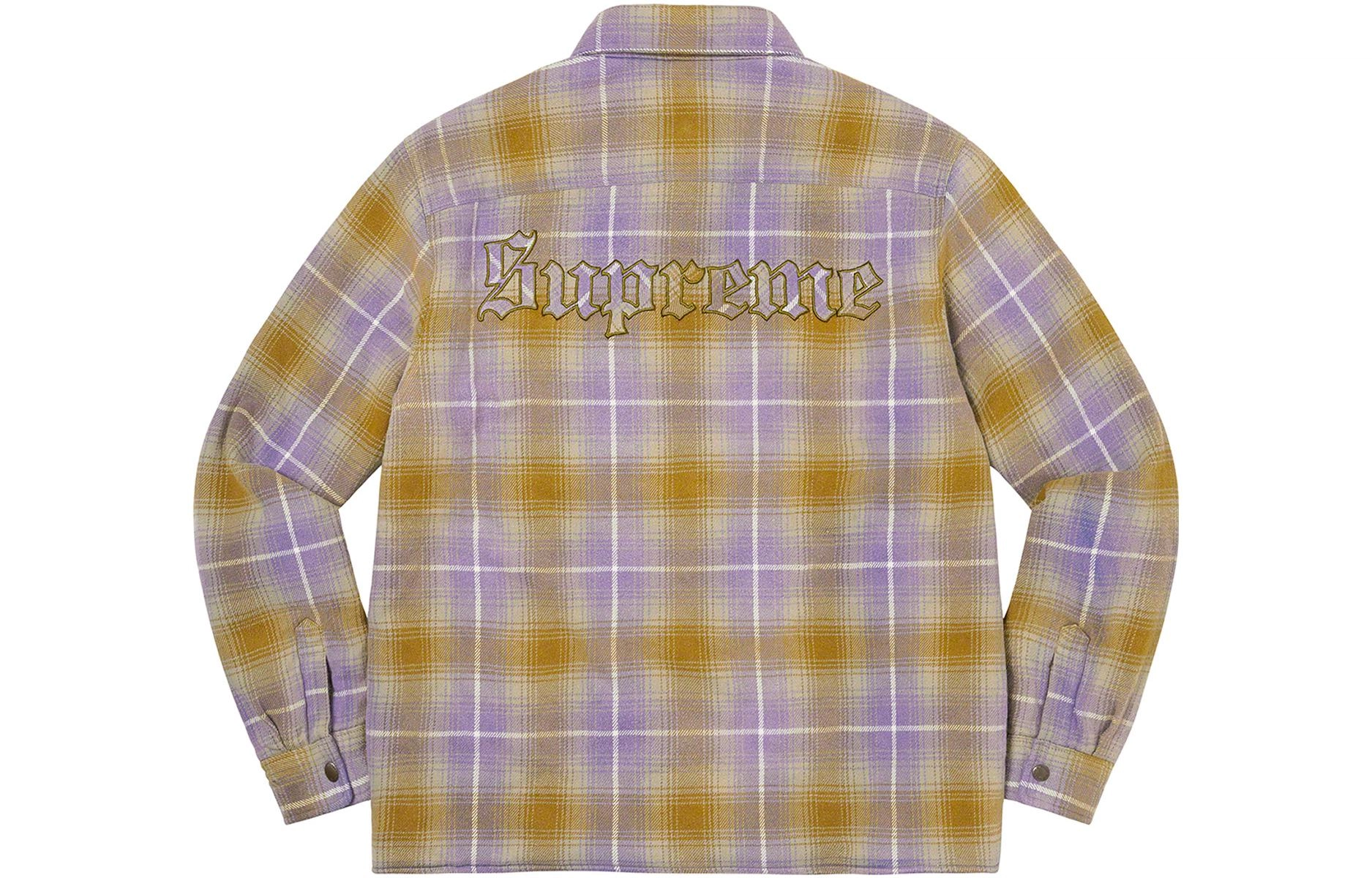 Supreme FW22 Week 13 Shearling Lined Flannel Shirt