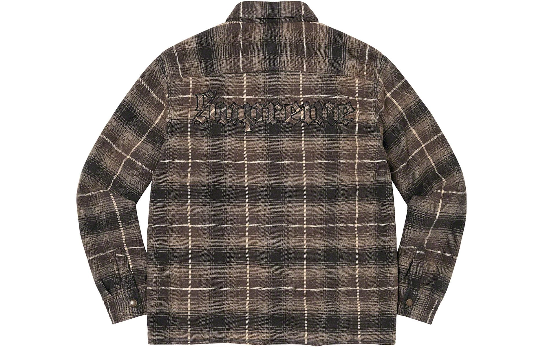 Supreme FW22 Week 13 Shearling Lined Flannel Shirt