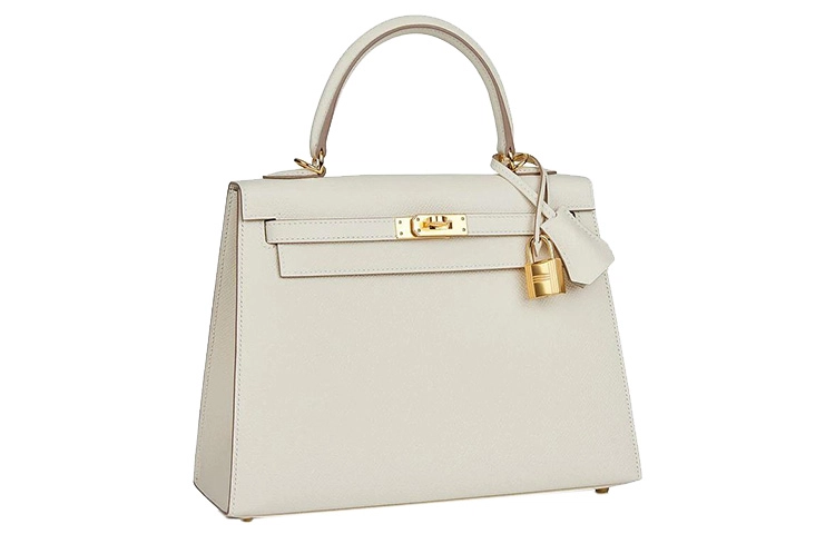 HERMES Kelly 25 Epsom 10 Craie