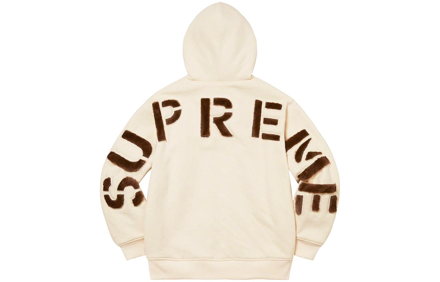 Supreme FW22 Week 17 Faux Fur Lined Zip Up Hooded Sweatshirt