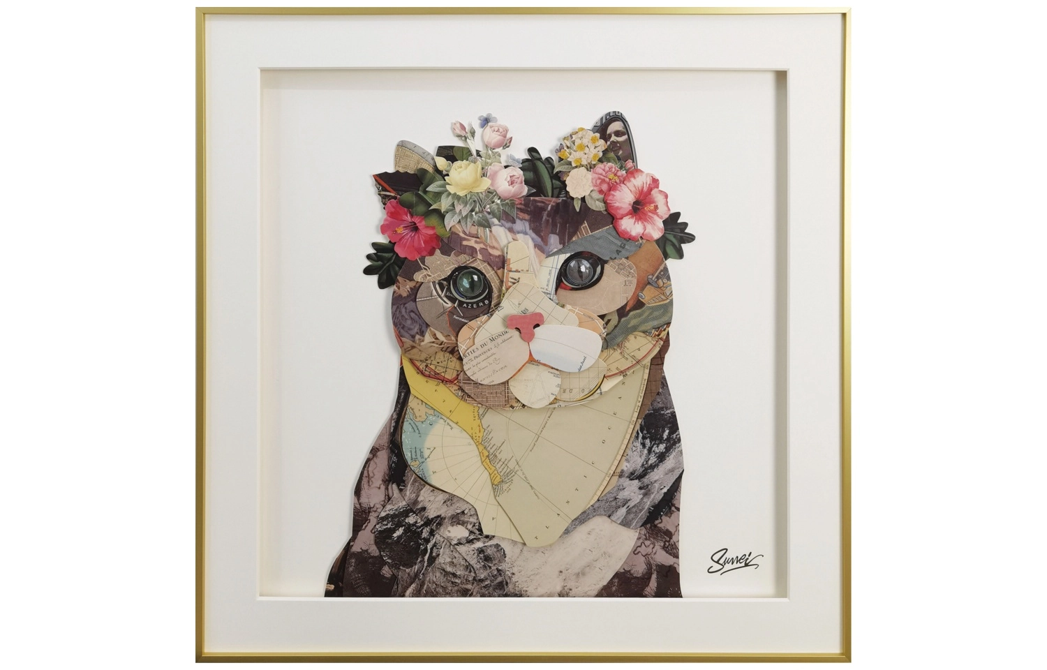 FLOWER CAT 60*60cm