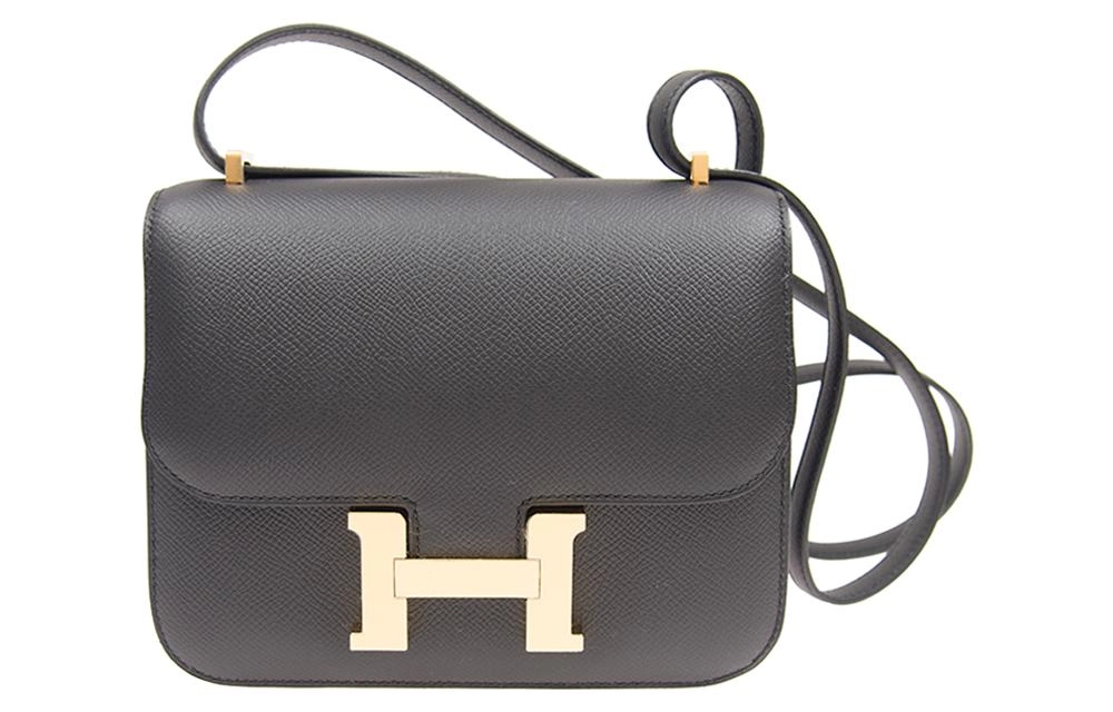 HERMES Constance 19 Epsom Noir