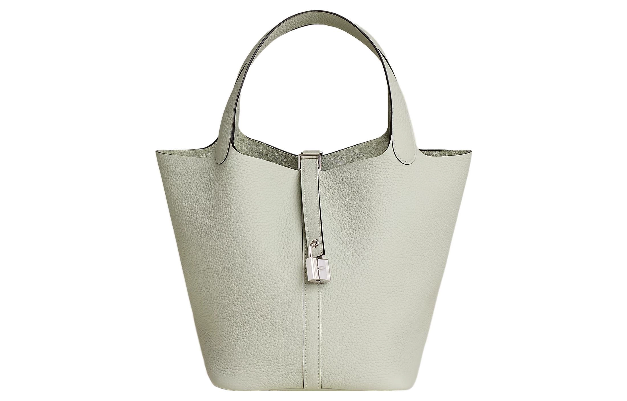 HERMES Picotin Lock 22 Clemence 0W Gris Neve