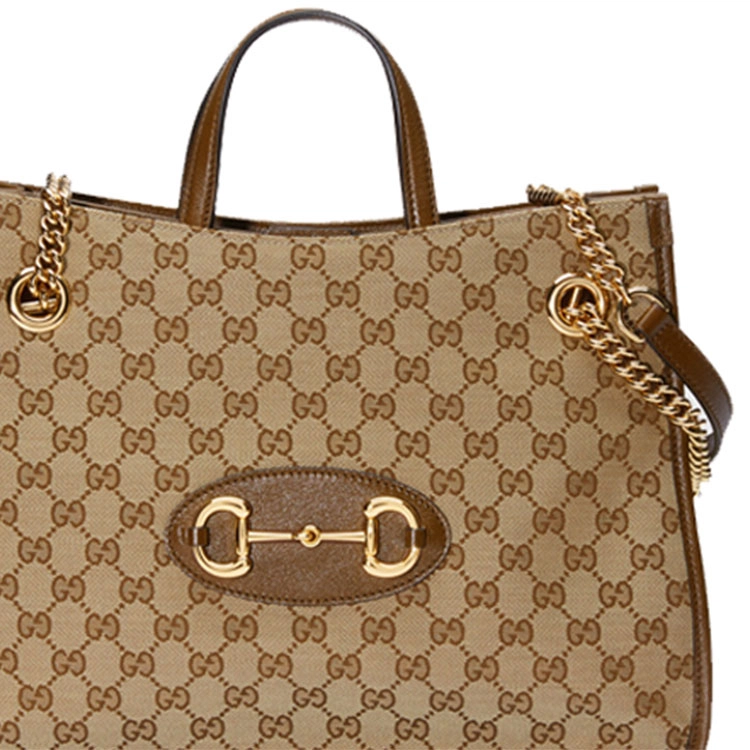 GUCCI Horsebit 1955 Logo Tote