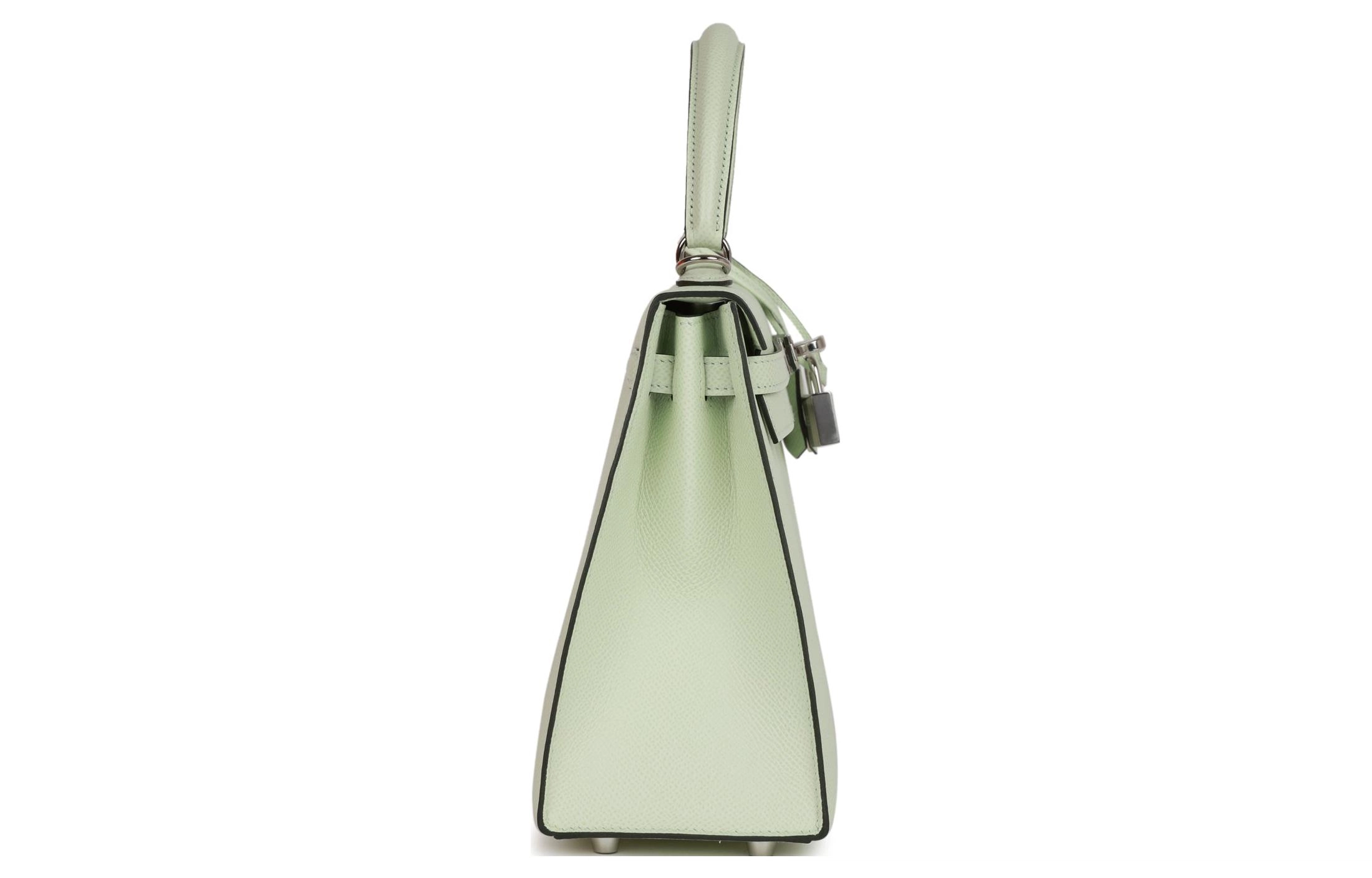 HERMES Kelly 25 Epsom 0S Vert Fizz