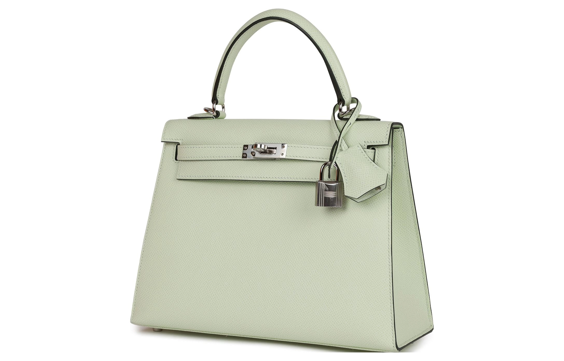 HERMES Kelly 25 Epsom 0S Vert Fizz