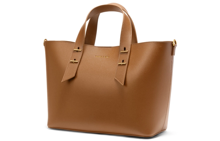 CHARLESKEITH PU Tote ChocolateLight Grey