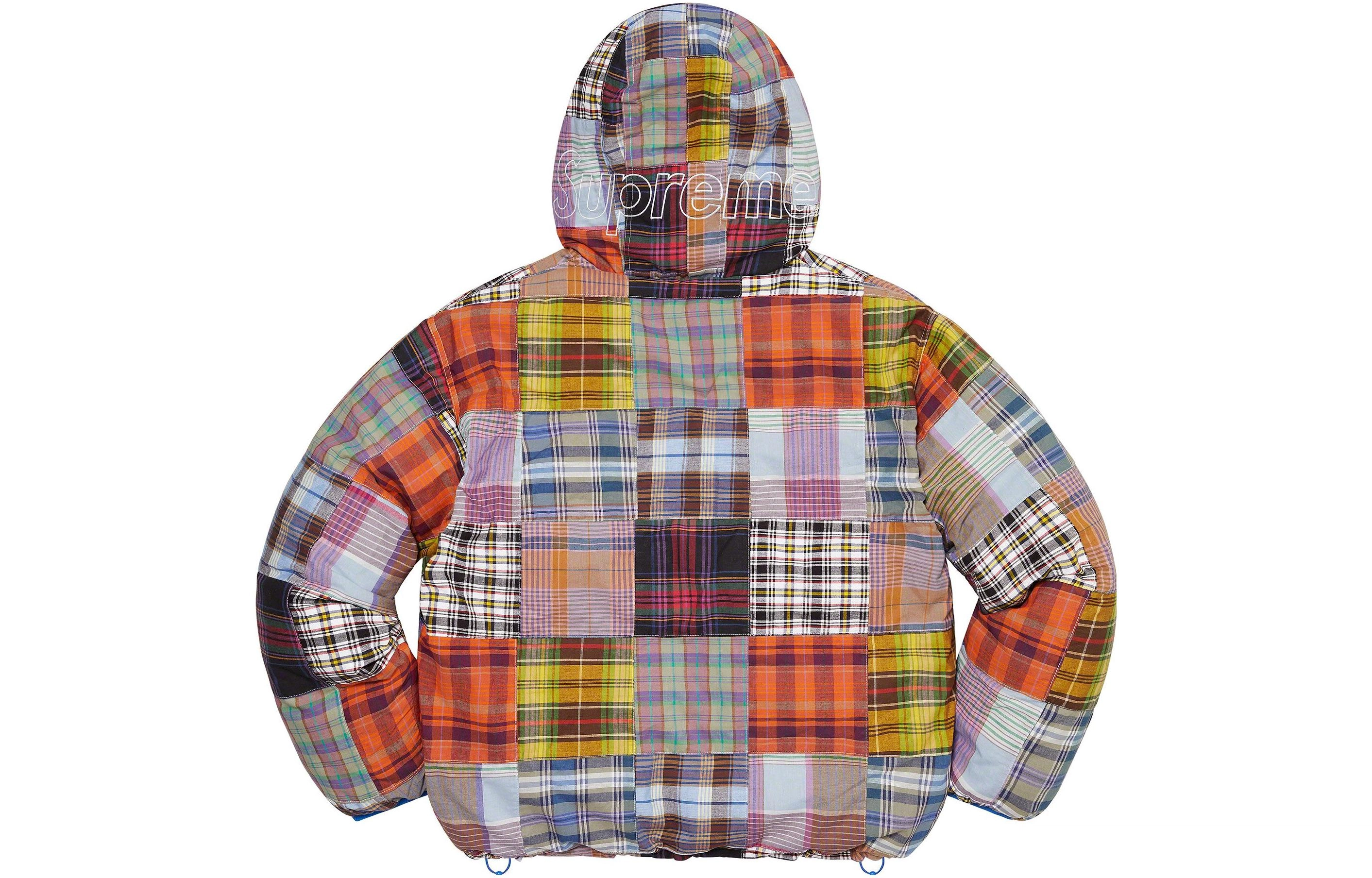 Supreme SS23 Week 1 MADRAS REVERSIBLE WINDSTOPPER PUFFER JACKET
